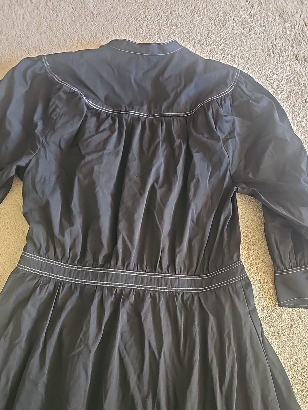 Ralph Lauren Black Cotton Midi Dress - Picture 7 of 10